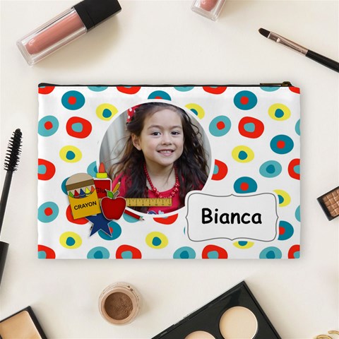 Cosmetic Bag (l): School Stuff By Jennyl Back