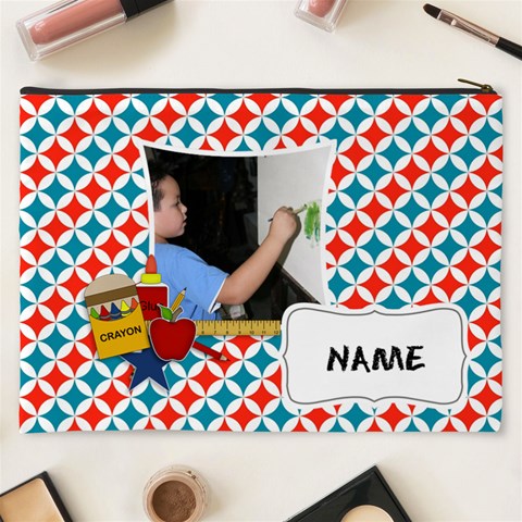 Cosmetic Bag (xxxl): School Stuff2 By Jennyl Back
