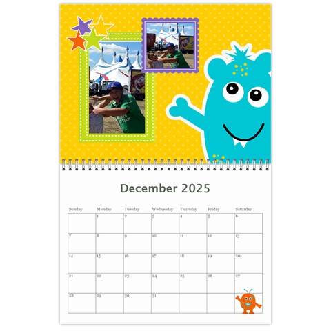 Wall Calendar 11 X 8 5 : Monsters By Jennyl Dec 2025
