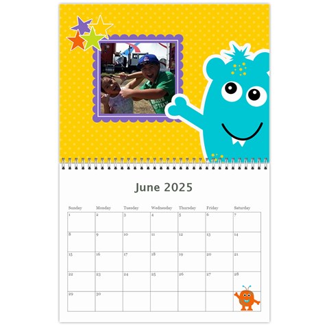 Wall Calendar 11 X 8 5 : Monsters By Jennyl Jun 2025