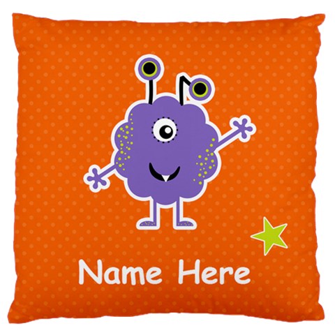 Large Cushion Case (two Sides) : Monster 5 By Jennyl Back