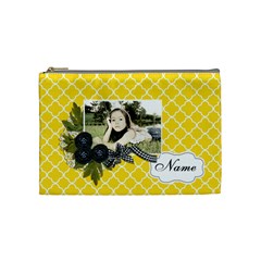 Cosmetic Bag (M): Black Ribbon (7 styles) - Cosmetic Bag (Medium)