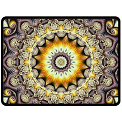 Fractal Fire - Two Sides Fleece Blanket (Large)