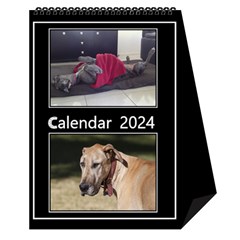 Black and White mutli photo Calendar 2024 - Desktop Calendar 6  x 8.5 