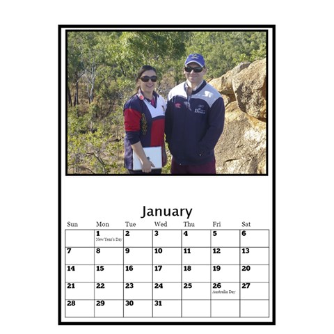 Black And White Mutli Photo Calendar 2024 By Deborah Jan 2024