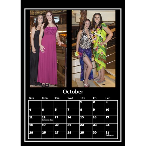 Black And White Mutli Photo Calendar 2026 By Deborah Oct 2026