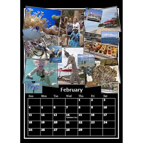 Black And White Mutli Photo Calendar 2024 By Deborah Feb 2024