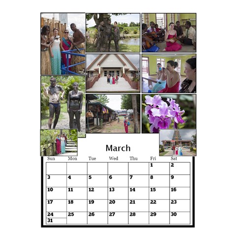 Black And White Mutli Photo Calendar 2024 By Deborah Mar 2024