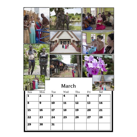 Black And White Mutli Photo Calendar 2026 By Deborah Mar 2026