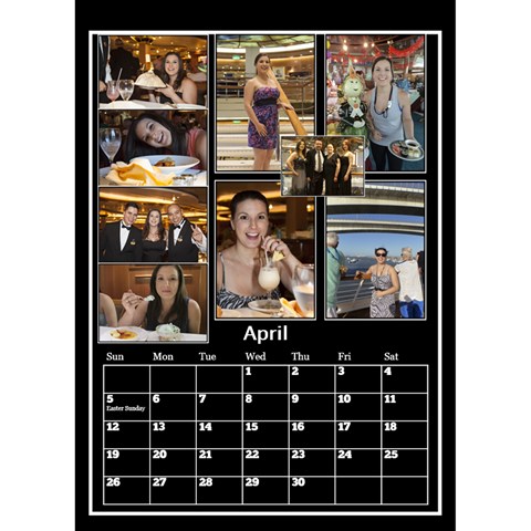 Black And White Mutli Photo Calendar 2026 By Deborah Apr 2026