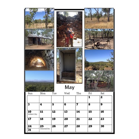 Black And White Mutli Photo Calendar 2026 By Deborah May 2026