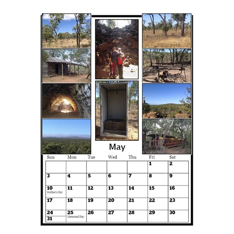 Black And White Mutli Photo Calendar 2024 By Deborah May 2024