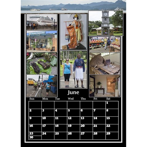 Black And White Mutli Photo Calendar 2024 By Deborah Jun 2024