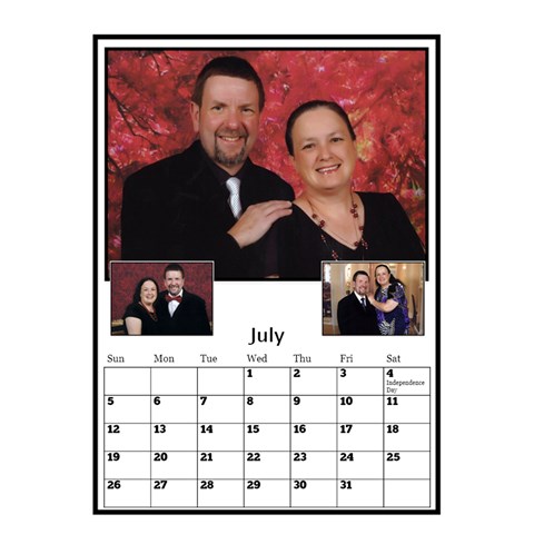 Black And White Mutli Photo Calendar 2026 By Deborah Jul 2026