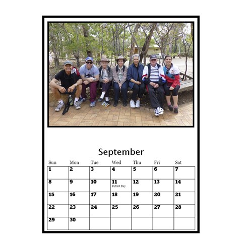Black And White Mutli Photo Calendar 2024 By Deborah Sep 2024
