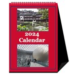 Red and White Multi Photo Calendar 2023 - Desktop Calendar 6  x 8.5 