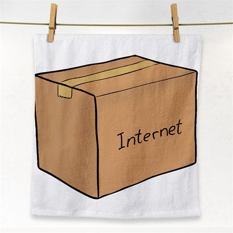 Internet Box Hand Towel By Alex Carbonaro Front