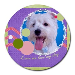 pet - Collage Round Mousepad