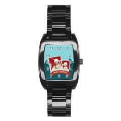 xmas - Stainless Steel Barrel Watch