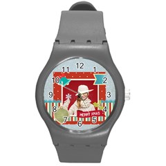 xmas - Round Plastic Sport Watch (M)