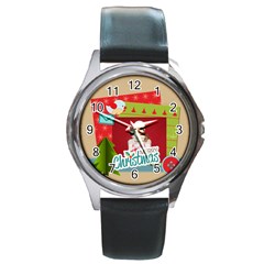 xmas - Round Metal Watch