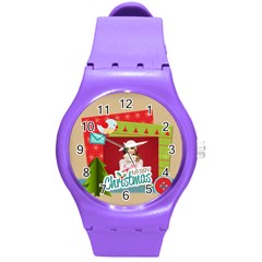 xmas - Round Plastic Sport Watch (M)