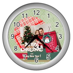 xmas - Wall Clock (Silver)