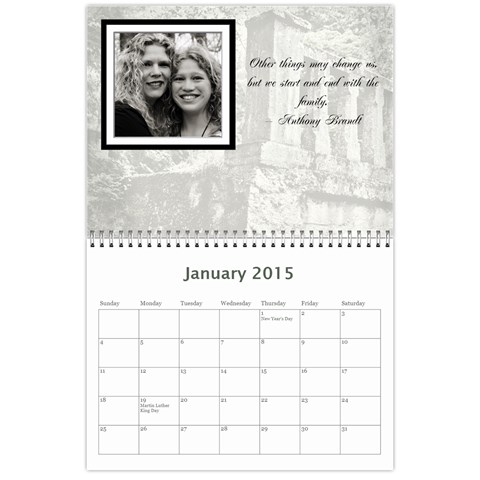 Family Calendar 2015 By Patricia W Jan 2015