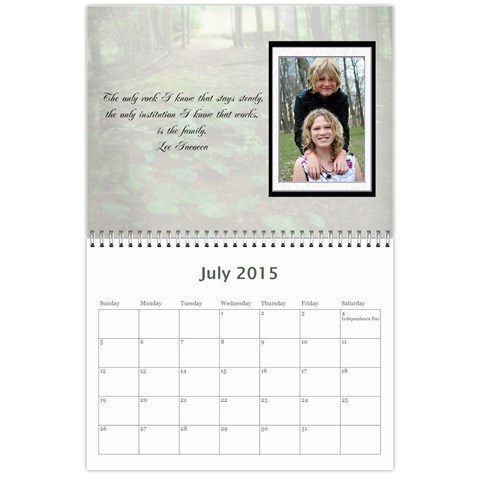 Family Calendar 2015 By Patricia W Jul 2015