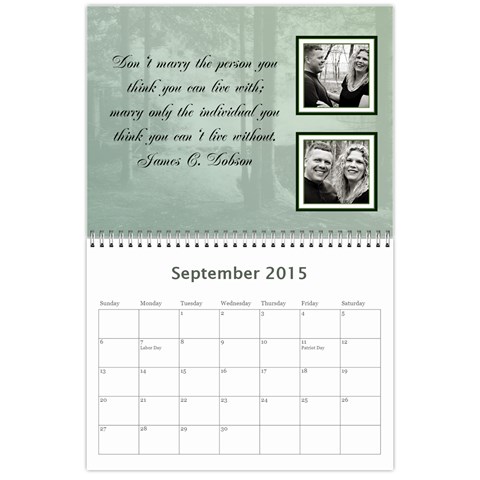 Family Calendar 2015 By Patricia W Sep 2015