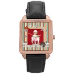 xmas - Rose Gold Leather Watch 