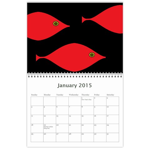 Art Calendar By Cletis Stump Jan 2015