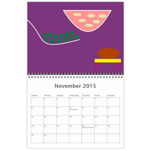 Art Calendar By Cletis Stump Nov 2015