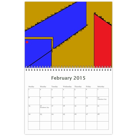 Art Calendar By Cletis Stump Feb 2015