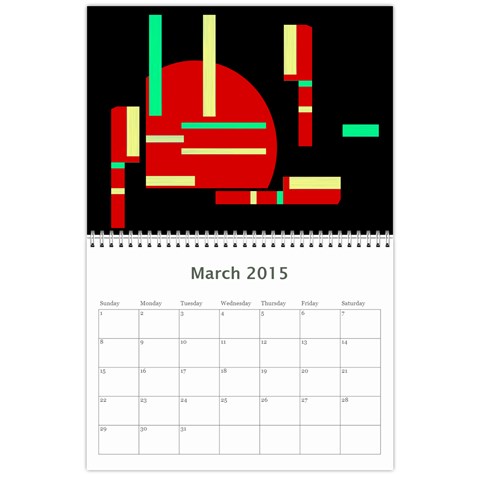 Art Calendar By Cletis Stump Mar 2015