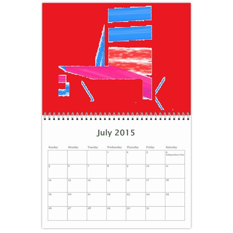 Art Calendar By Cletis Stump Jul 2015