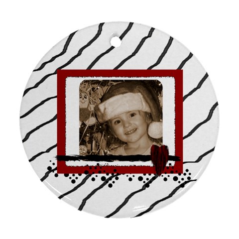Zebra Ornament By Amanda Bunn Front
