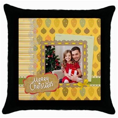 xmas - Throw Pillow Case (Black)