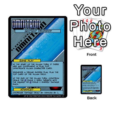 Sentinels 54 Card Promos By Sasha Back 53