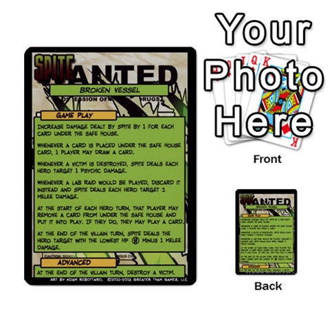 Sentinels 54 Card Promos By Sasha Back 33