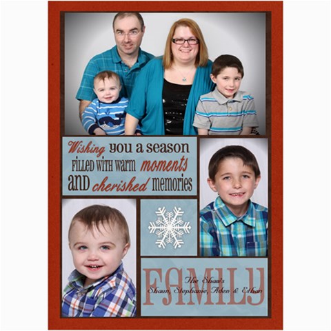 Shaw Xmas Card 2014 By Steph 7 x5  Photo Card - 8