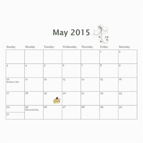 Laylas 2015 Calendar By Katy Oct 2015