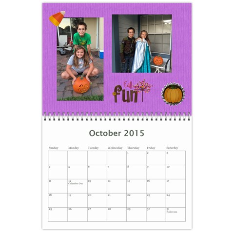 Calendar 2015 By Janet Andreasen Oct 2015
