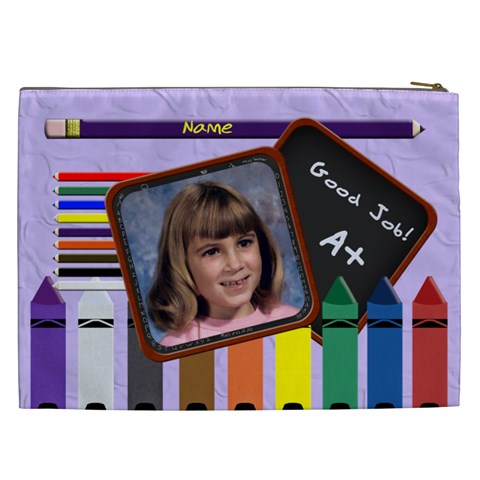 School Pencil Cosmetic Bag Xxl By Chere s Creations Back