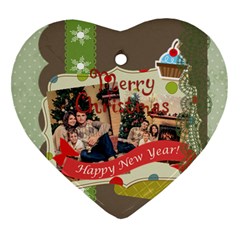 xmas - Heart Ornament (Two Sides)