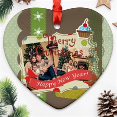 xmas - Heart Ornament (Two Sides)