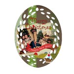 xmas - Oval Filigree Ornament (Two Sides)