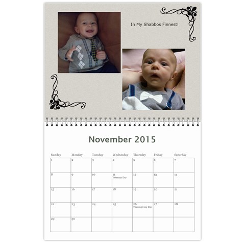 Yehudas Calendar By Tova Nov 2015