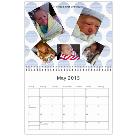 Yehudas Calendar By Tova May 2015
