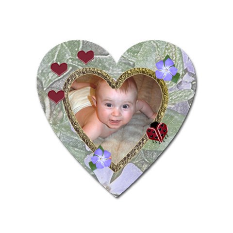 Ladybug Magnet Heart By Chere s Creations Front